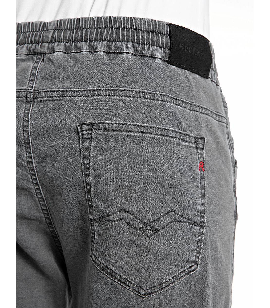 リラックステーパードLANNY Touch ブラックデニム 詳細画像 グレー 8